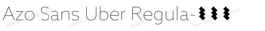 Azo Sans Uber Regula字体转换
